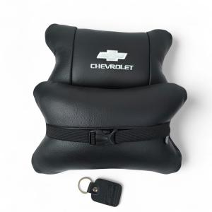 Автомобільні подушки Chevrolet з натуральної італійської шкіри + шкіряний брелок у подарунок