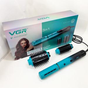 Електрична фен-щітка VGR V-489 стайлер для укладання волосся 1300Вт Blue