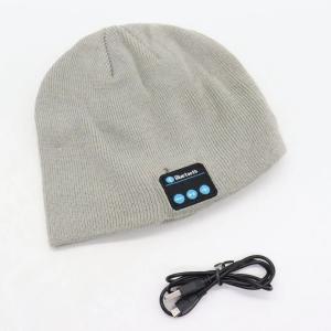 Портативна колонка шапки з bluetooth навушниками SPS Hat BT True. Колір: сірий