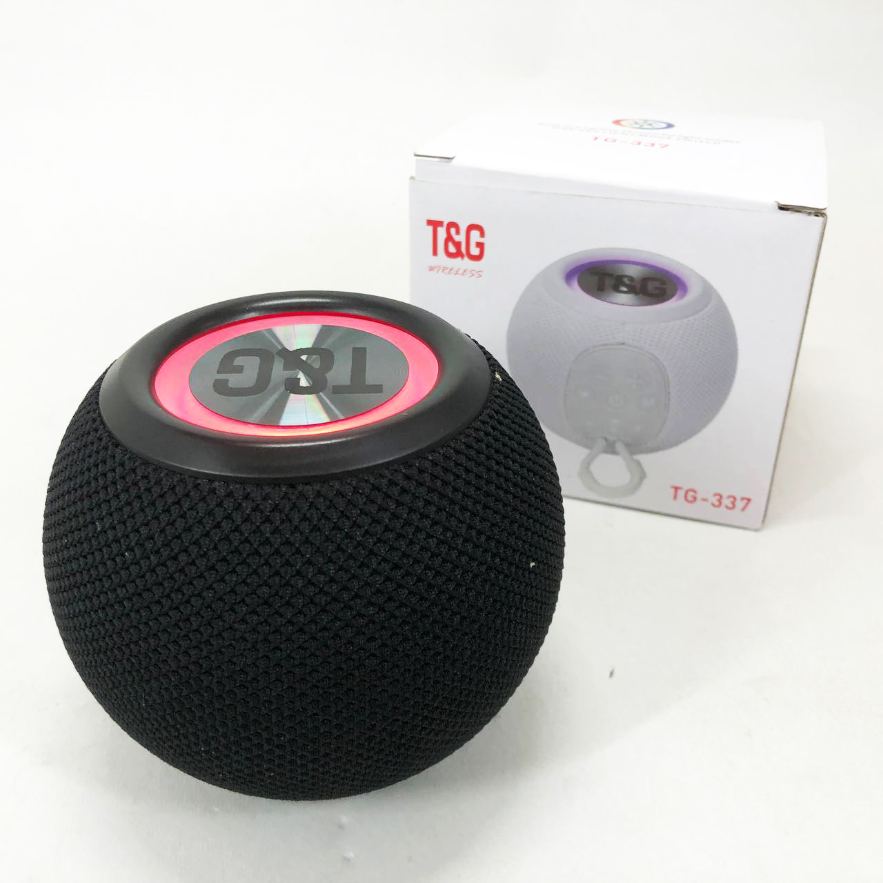 Бездротова потужна колонка TG337 з Bluetooth, RGB-підсвічуванням та радіо. Колір: чорний