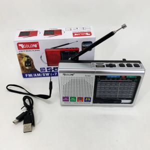 Портативна стовпчик радіо MP3 USB Golon RX-6622. Колір: срібний