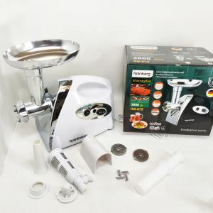 М'ясорубка Rainberg RB-675 3800Вт із соковижималкою, електрична з насадками для шатківниці White