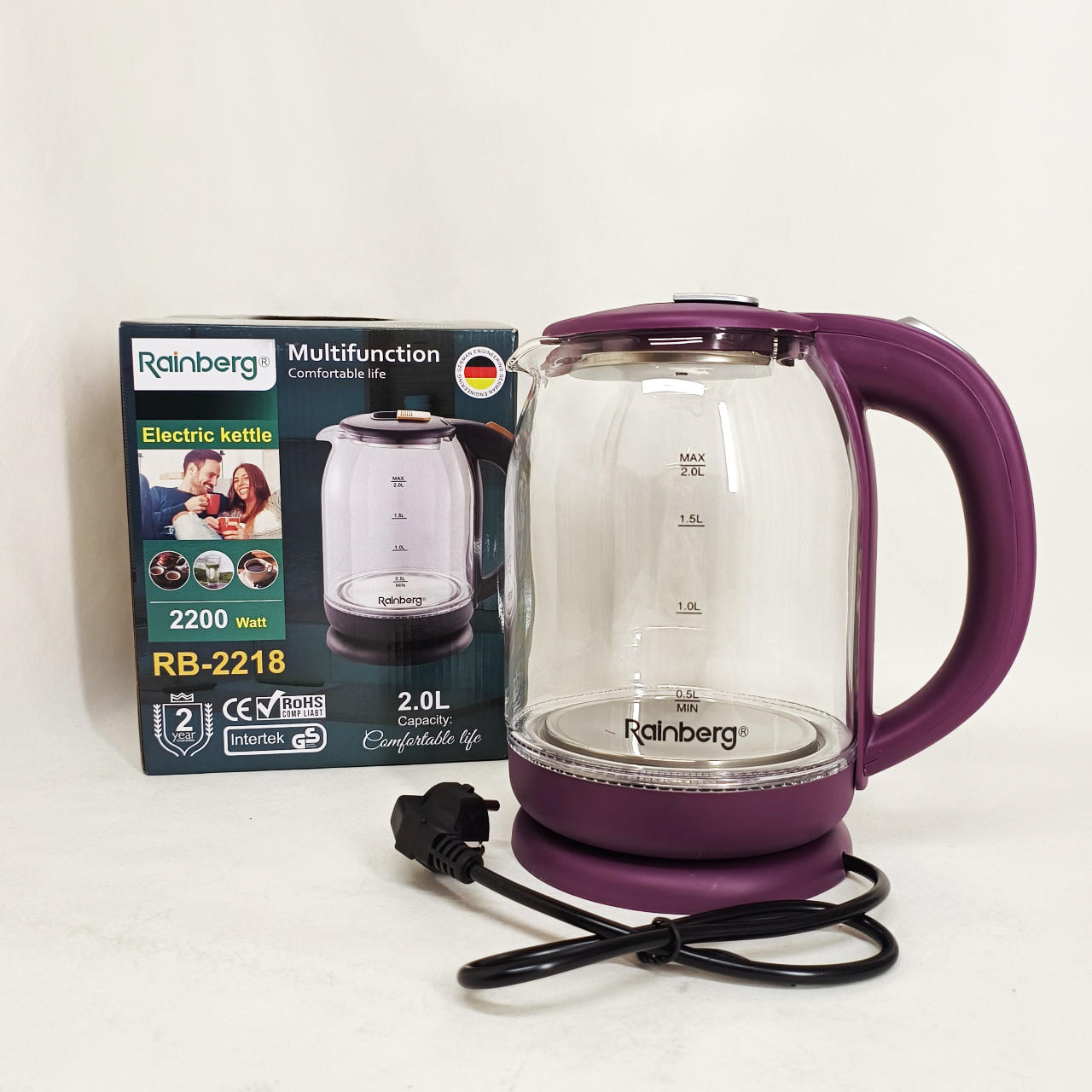 Електрочайник Rainberg RB-2218 3200Вт 2л Purple