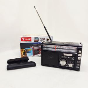 Радіоприймач портативне радіо Golon RX-381 акумуляторний ретро стовпчик usb sd mp3 fm Black